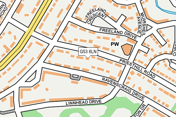 G53 6LN map - OS OpenMap – Local (Ordnance Survey)