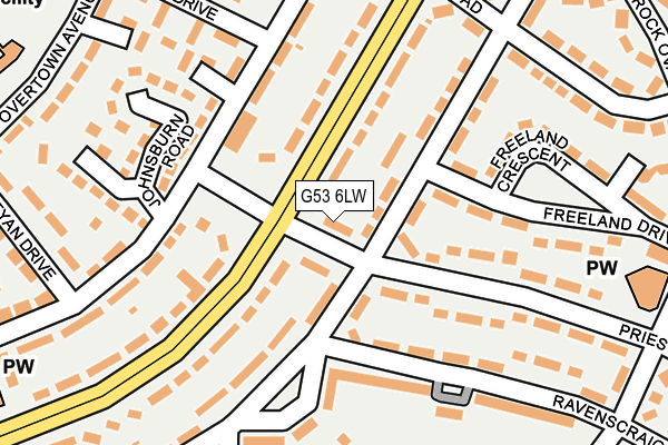 G53 6LW map - OS OpenMap – Local (Ordnance Survey)