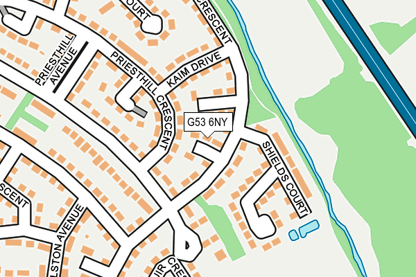 G53 6NY map - OS OpenMap – Local (Ordnance Survey)