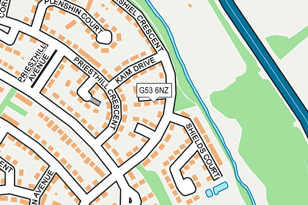 G53 6NZ map - OS OpenMap – Local (Ordnance Survey)