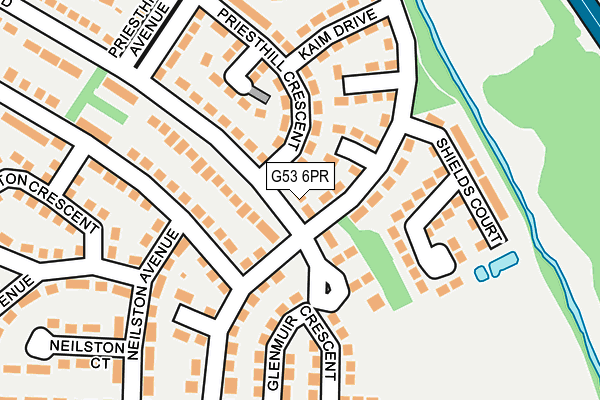 G53 6PR map - OS OpenMap – Local (Ordnance Survey)
