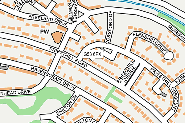 G53 6PX map - OS OpenMap – Local (Ordnance Survey)