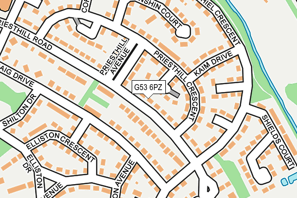 G53 6PZ map - OS OpenMap – Local (Ordnance Survey)