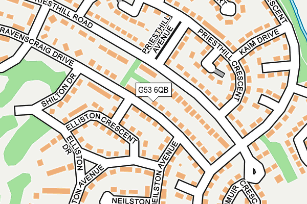 G53 6QB map - OS OpenMap – Local (Ordnance Survey)