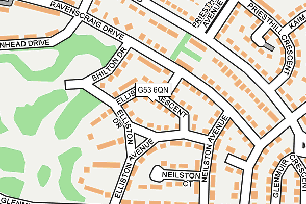 G53 6QN map - OS OpenMap – Local (Ordnance Survey)