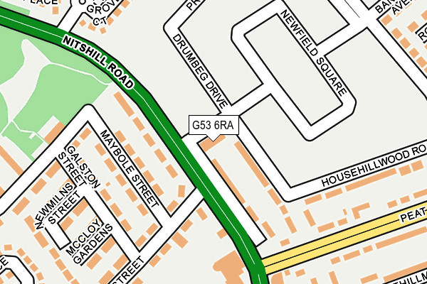 G53 6RA map - OS OpenMap – Local (Ordnance Survey)