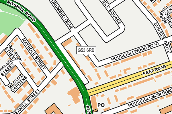 G53 6RB map - OS OpenMap – Local (Ordnance Survey)