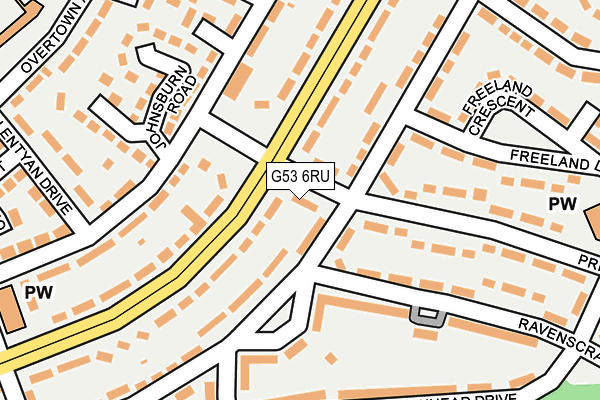 G53 6RU map - OS OpenMap – Local (Ordnance Survey)