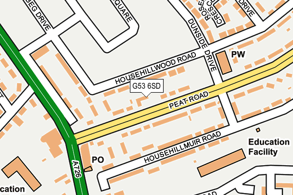 G53 6SD map - OS OpenMap – Local (Ordnance Survey)