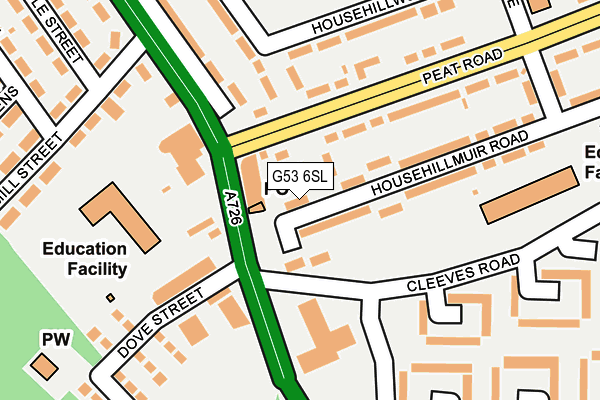 G53 6SL map - OS OpenMap – Local (Ordnance Survey)