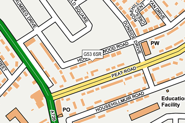 G53 6SR map - OS OpenMap – Local (Ordnance Survey)