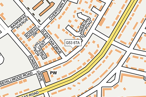 G53 6TA map - OS OpenMap – Local (Ordnance Survey)