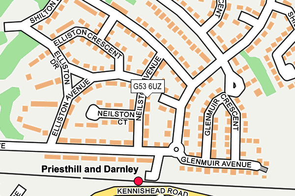 G53 6UZ map - OS OpenMap – Local (Ordnance Survey)