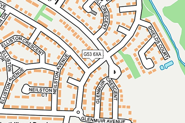 G53 6XA map - OS OpenMap – Local (Ordnance Survey)