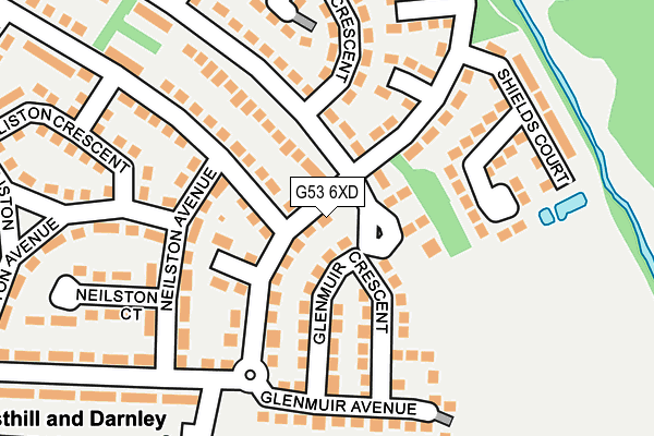 G53 6XD map - OS OpenMap – Local (Ordnance Survey)