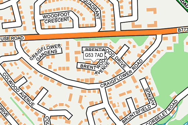 G53 7AD map - OS OpenMap – Local (Ordnance Survey)