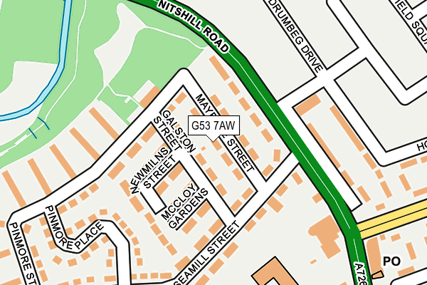 G53 7AW map - OS OpenMap – Local (Ordnance Survey)