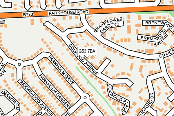 G53 7BA map - OS OpenMap – Local (Ordnance Survey)