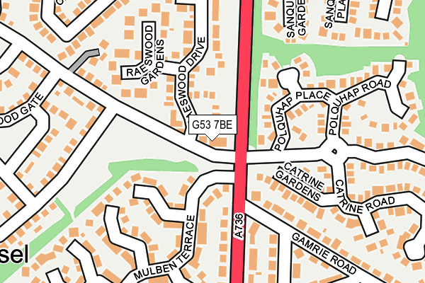 G53 7BE map - OS OpenMap – Local (Ordnance Survey)