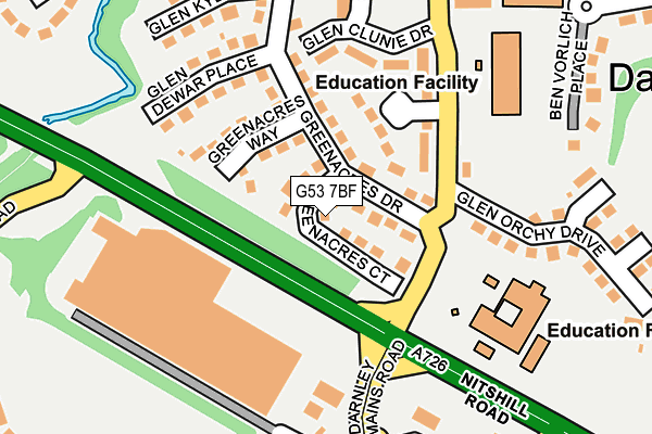 G53 7BF map - OS OpenMap – Local (Ordnance Survey)
