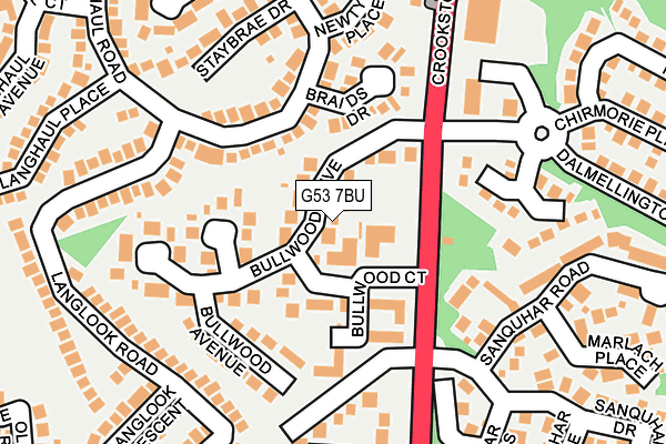 G53 7BU map - OS OpenMap – Local (Ordnance Survey)