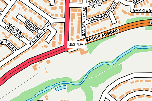 G53 7DA map - OS OpenMap – Local (Ordnance Survey)