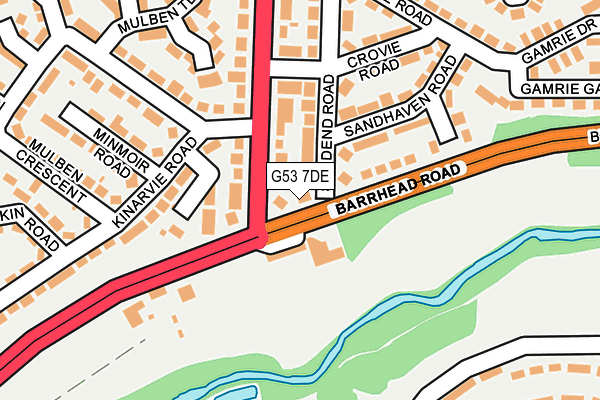 G53 7DE map - OS OpenMap – Local (Ordnance Survey)