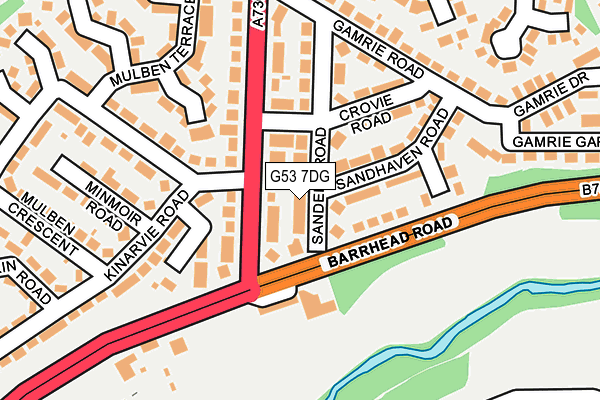 G53 7DG map - OS OpenMap – Local (Ordnance Survey)