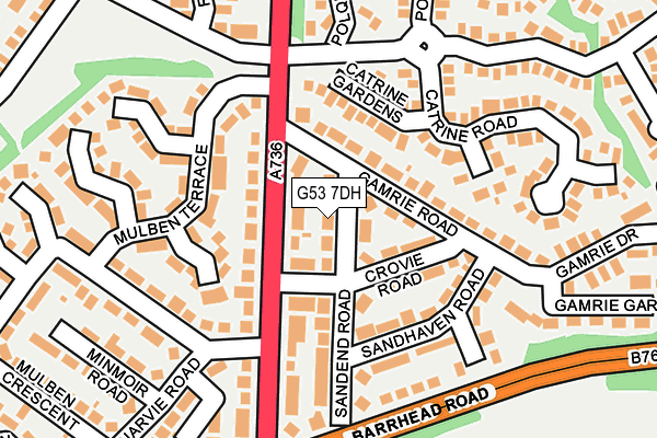 G53 7DH map - OS OpenMap – Local (Ordnance Survey)