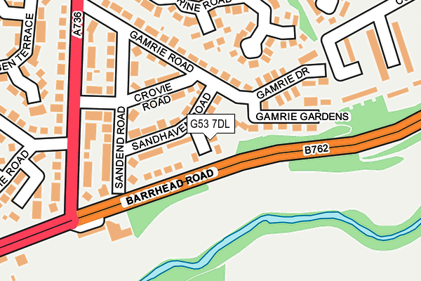 G53 7DL map - OS OpenMap – Local (Ordnance Survey)