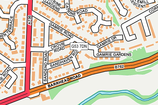 G53 7DN map - OS OpenMap – Local (Ordnance Survey)