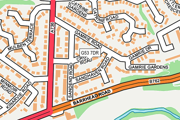 G53 7DR map - OS OpenMap – Local (Ordnance Survey)