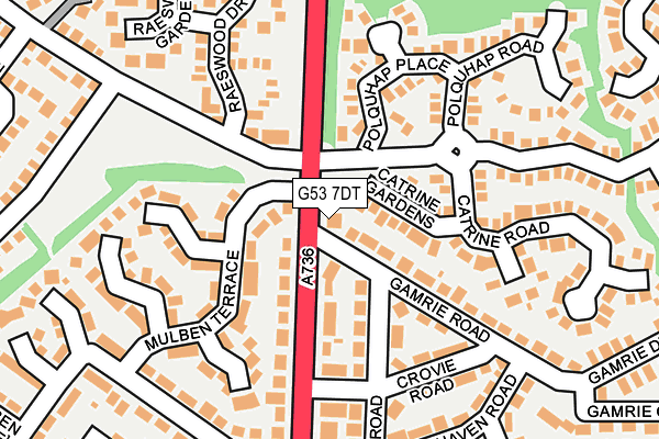 G53 7DT map - OS OpenMap – Local (Ordnance Survey)