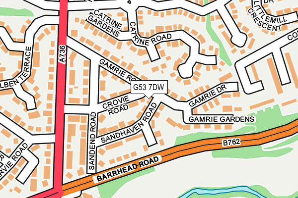 G53 7DW map - OS OpenMap – Local (Ordnance Survey)