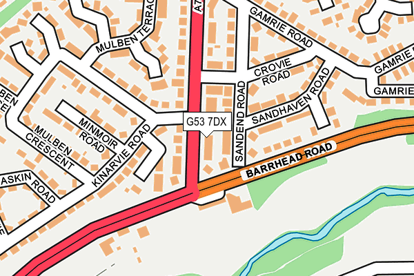 G53 7DX map - OS OpenMap – Local (Ordnance Survey)