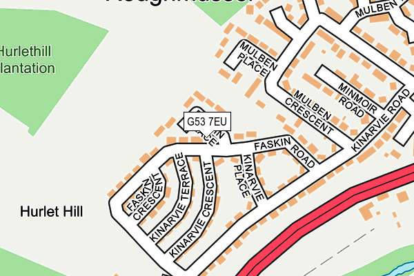 G53 7EU map - OS OpenMap – Local (Ordnance Survey)