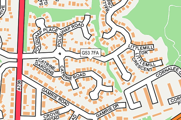 G53 7FA map - OS OpenMap – Local (Ordnance Survey)