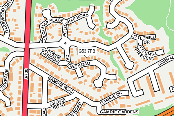 G53 7FB map - OS OpenMap – Local (Ordnance Survey)