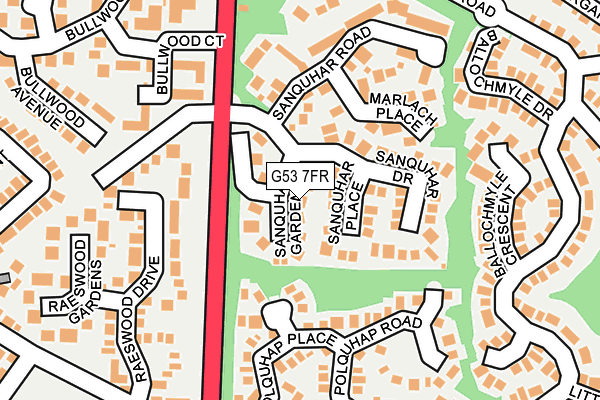 G53 7FR map - OS OpenMap – Local (Ordnance Survey)