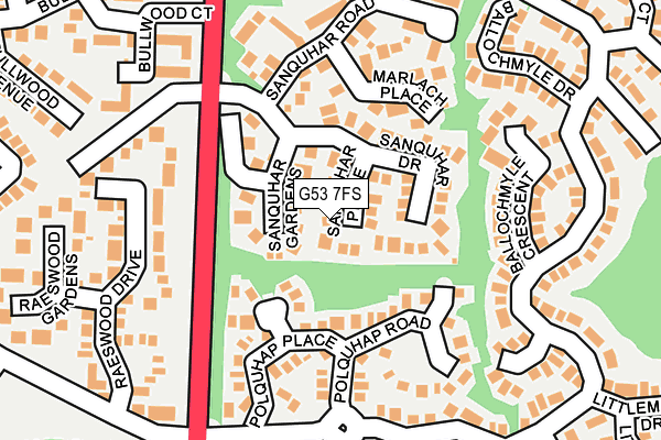 G53 7FS map - OS OpenMap – Local (Ordnance Survey)