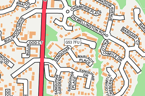 G53 7FU map - OS OpenMap – Local (Ordnance Survey)