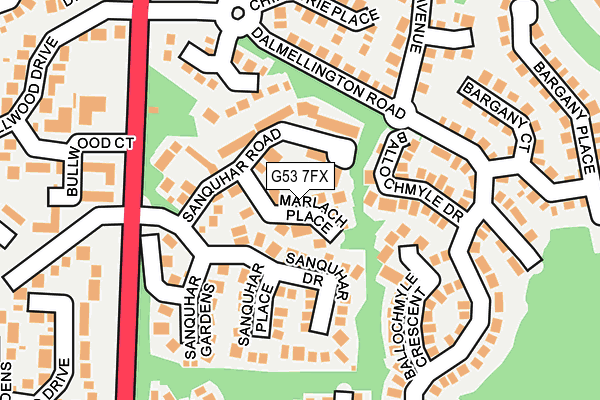 G53 7FX map - OS OpenMap – Local (Ordnance Survey)