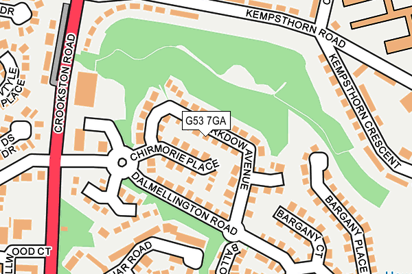 G53 7GA map - OS OpenMap – Local (Ordnance Survey)