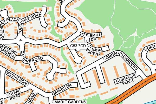 G53 7GD map - OS OpenMap – Local (Ordnance Survey)