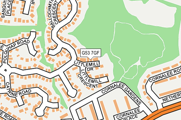 G53 7GF map - OS OpenMap – Local (Ordnance Survey)