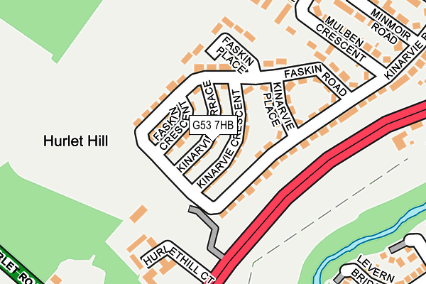 G53 7HB map - OS OpenMap – Local (Ordnance Survey)