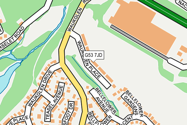 G53 7JD map - OS OpenMap – Local (Ordnance Survey)