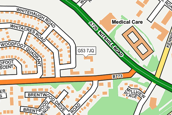 G53 7JQ map - OS OpenMap – Local (Ordnance Survey)