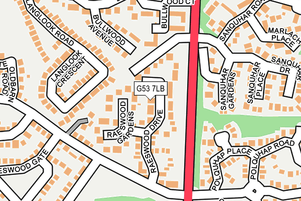 G53 7LB map - OS OpenMap – Local (Ordnance Survey)