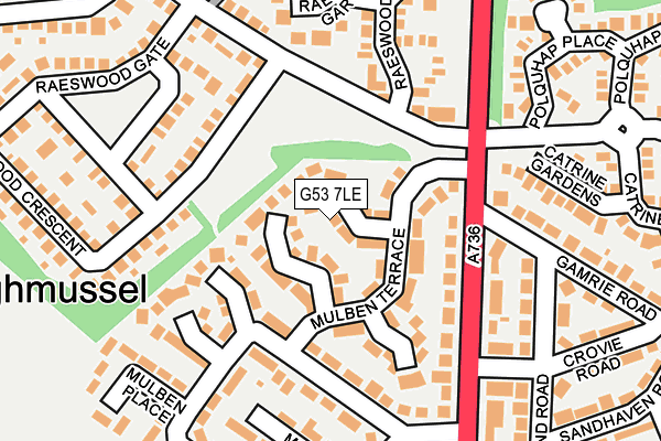 G53 7LE map - OS OpenMap – Local (Ordnance Survey)